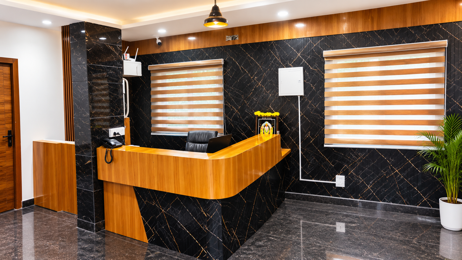 Modern Marble Reception Lobby